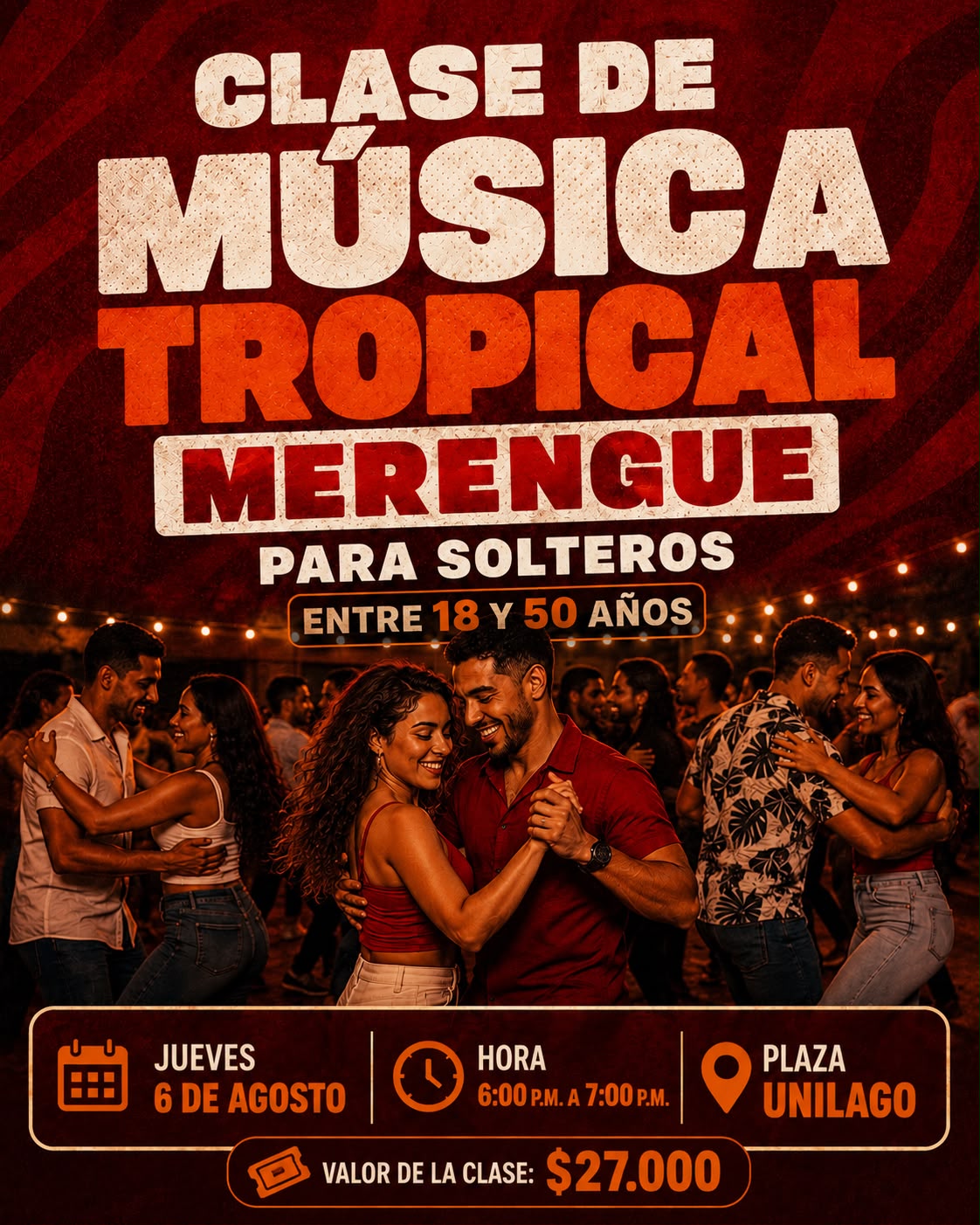 Clase de Baile para Solteros 💃 – Merengue Tropical